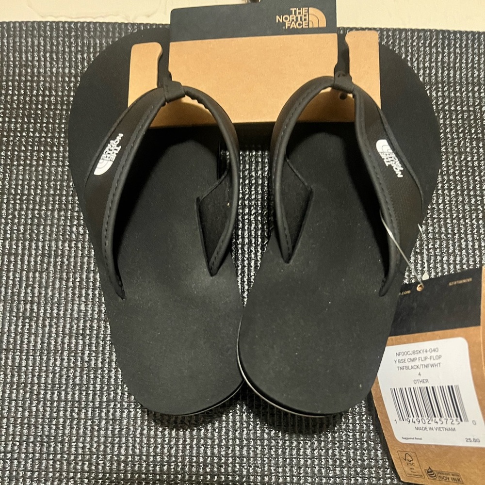 The North Face Kids Black Flip Flop Sandals